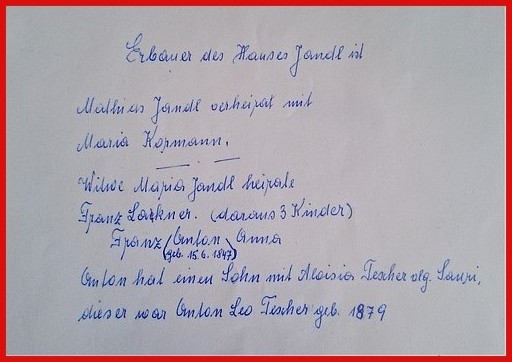 Erbauer des Hauses Jandl / Gertrude Reiterer Text von Elfriede Kahr